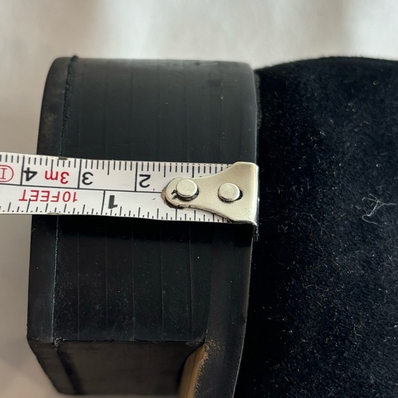 DOLCE VITA Sz 9 Marra Booties Double Zipper Onyx Black Stacked Heel Suede Ankle - Picture 6 of 9